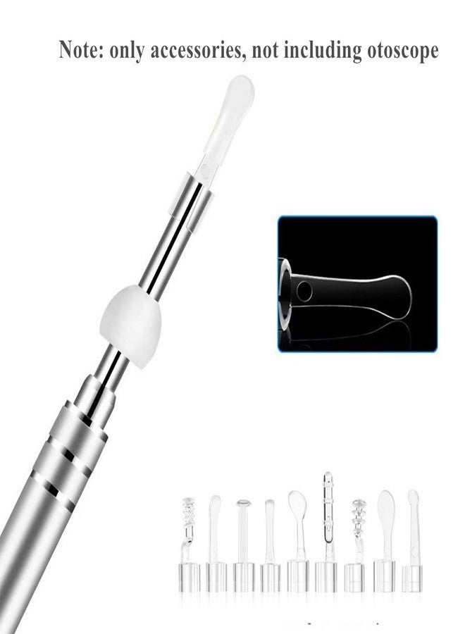 Jiusion 9PCS Earpick Spoon, Accessories for 3.5mm Diameter Otoscope - Metal Ear Spoon, Spiral Ear Pick for Adults Children - Image 4